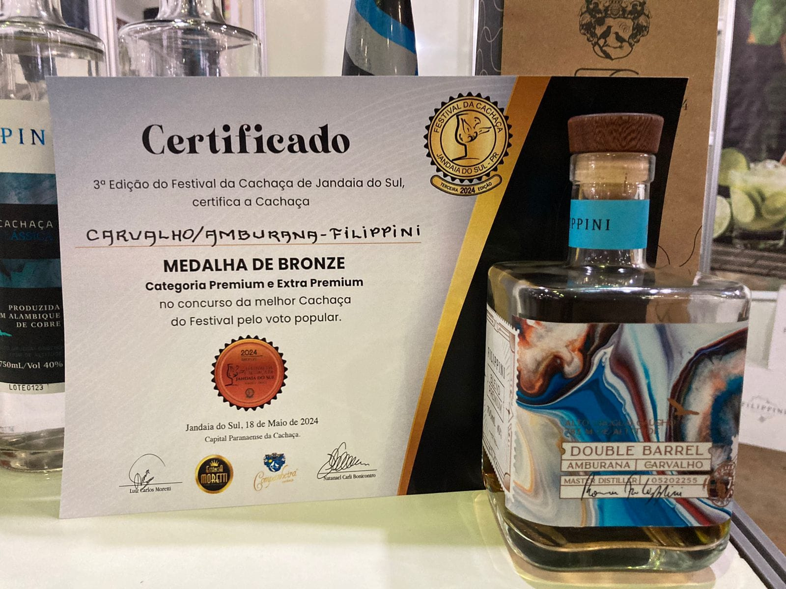 Cachaça gaúcha é premiada no evento de Jandaia do Sul