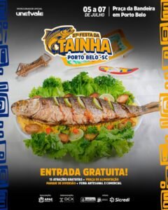 Festa da Tainha,Porto Belo,Bombinhas,Praça da Bandeira,APAE,clássico bingo da APAE,gastronomia