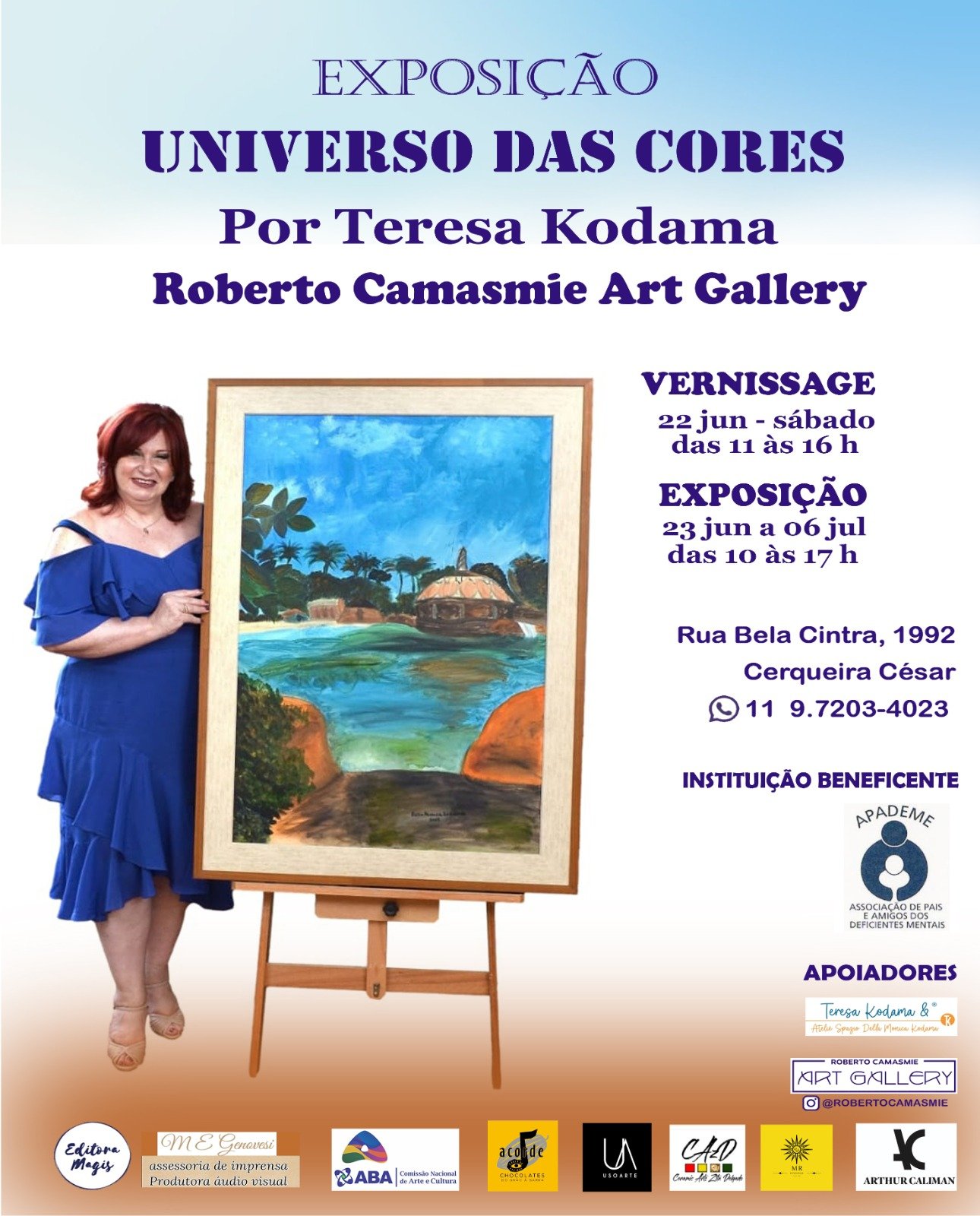 Teresa Kodama anuncia a Exposição Individual "Universo das Cores" na Roberto Camasmie Art Gallery