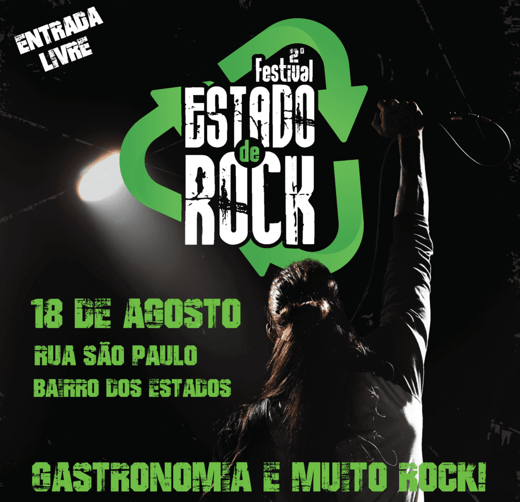 2º Estado de Rock,bandas,artistas visuais,expositores,feirantes,projeção de filmes,Reciclar,Reutilizar,Reduzir