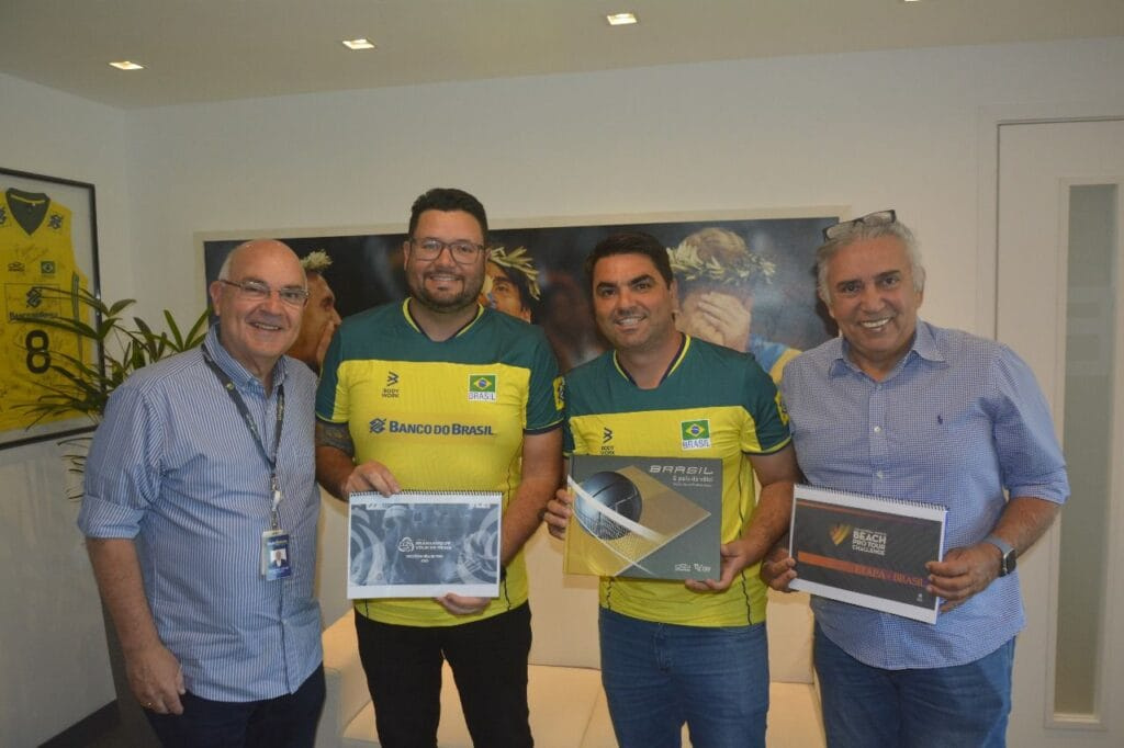 Prefeito eleito de Itapema,Alexandre Xepa discute parcerias esportivas com a Confederação Brasileira de Vôlei