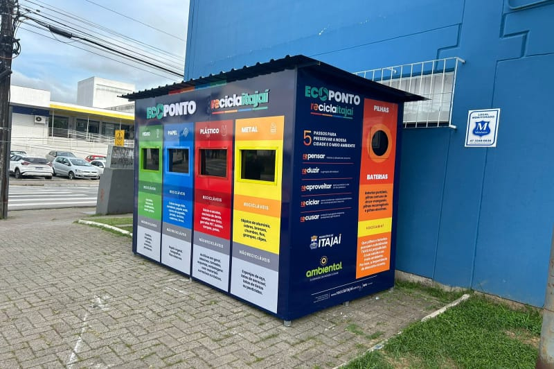 Mini Ecopontos,Recicla Itajaí,Materiais Recicláveis,Coleta Seletiva,Conscientização Ambiental