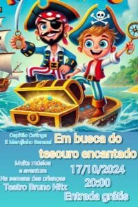 Teatro Municipal Bruno Nitz terá espetáculo infantil nesta quinta