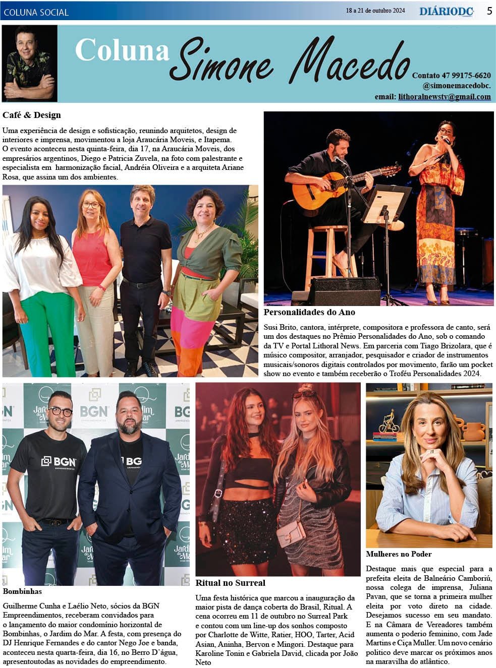 Coluna social Simone Macedo