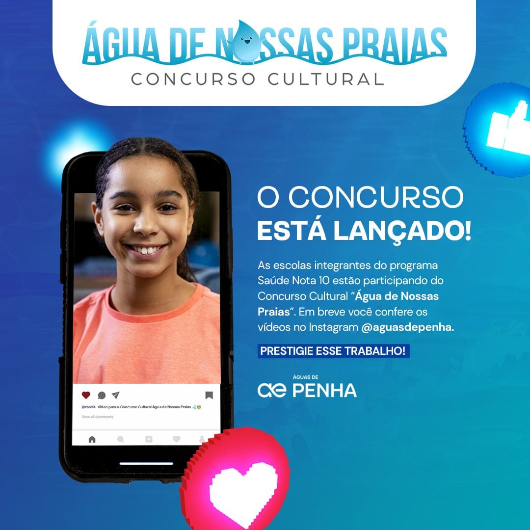 Concurso "Água de Nossas Praias" está com inscrições abertas em Penha