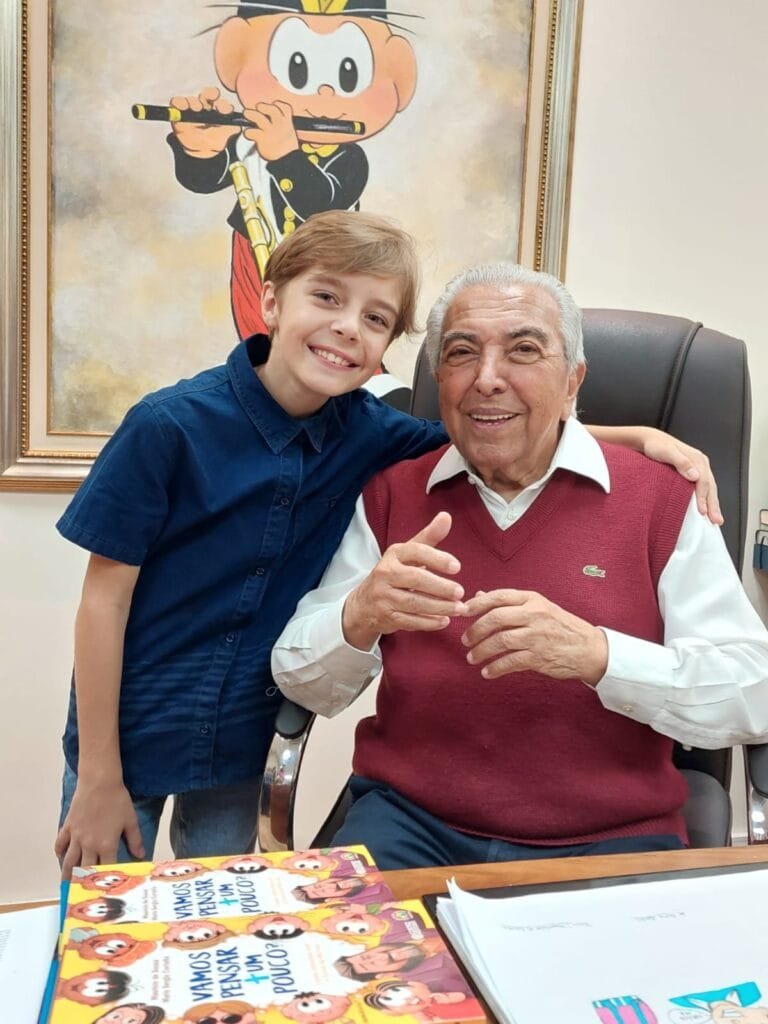 Enzo Henrique relembra encontro com Mauricio de Sousa: “Inesquecível”