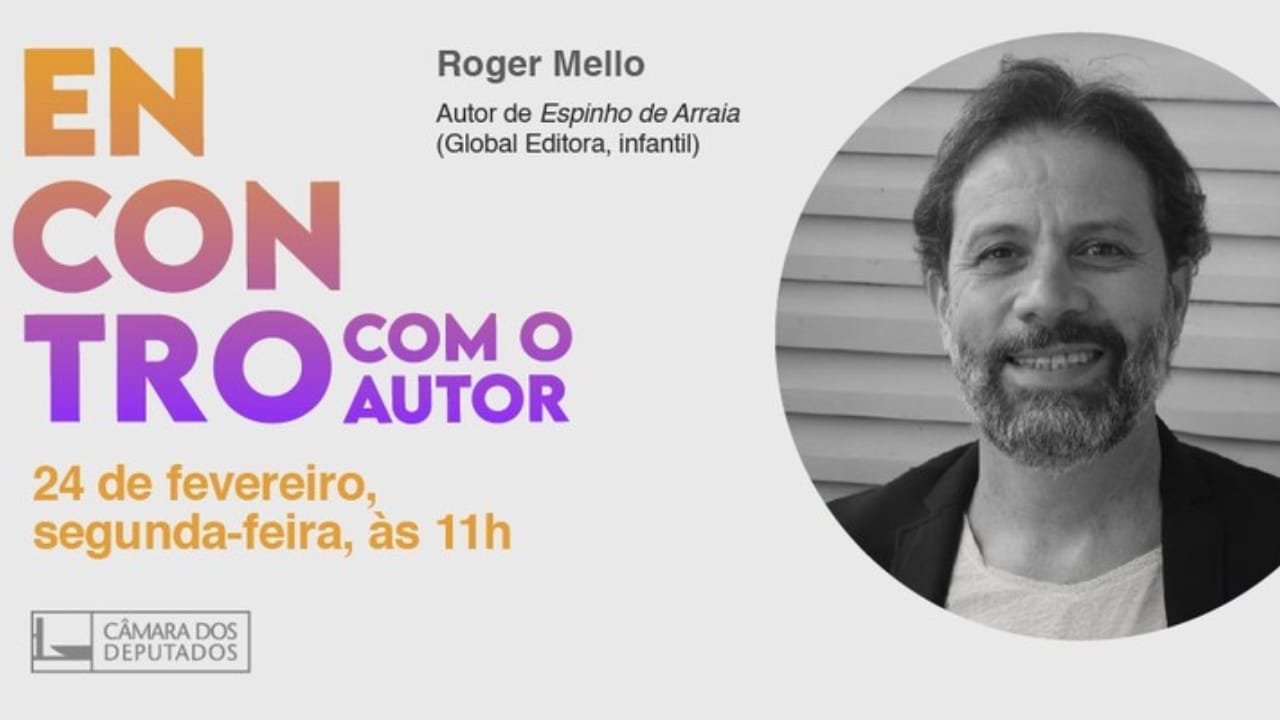 Roger Mello,Encontro com o Autor,Espinho de Arraia,Câmara dos Deputados,literatura infantil,Prêmio Hans Christian Andersen,Amazônia,Prêmio Jabuti,Biblioteca da Câmara,Brasília,Global Editora,borboletas amarelas,peixe aruanã,TV Câmara,YouTube