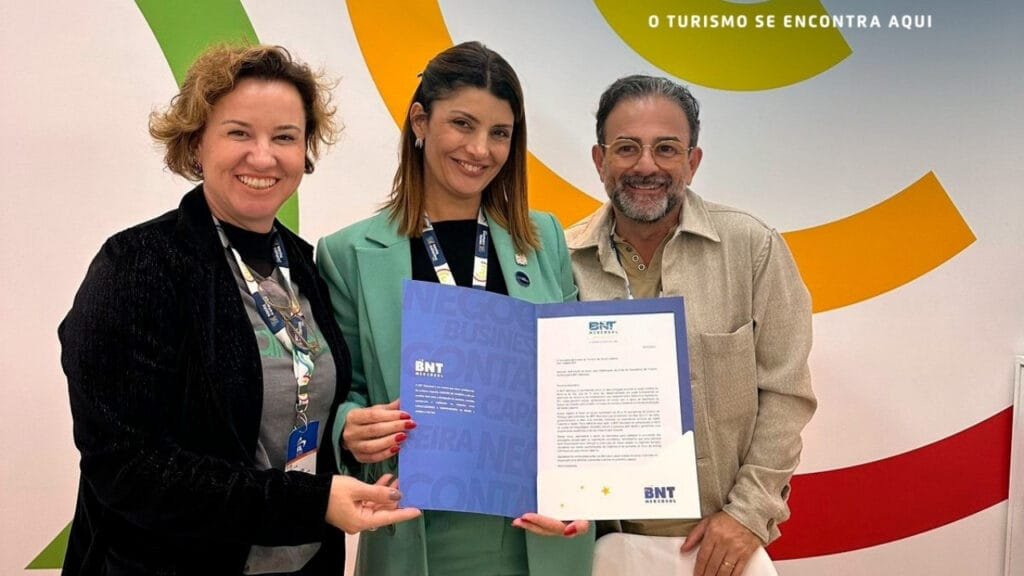 BNT Mercosul,turismo,Balneário Camboriú,parceria internacional,Portugal,Geninho Goes,Andrezza Negrini,Catiane Seif,Setur/SC,networking,mercado europeu