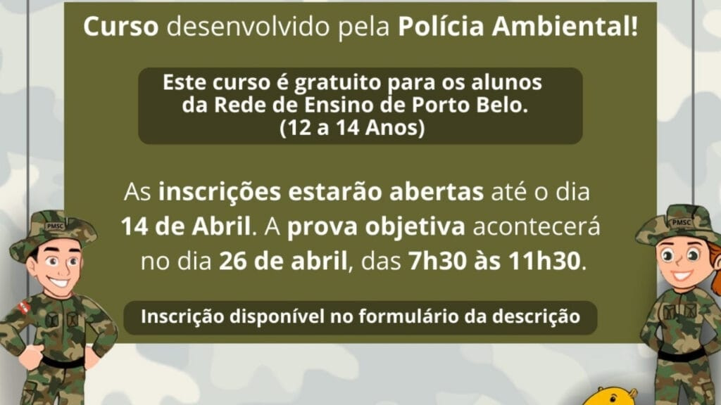 Curso Protetor Ambiental,Porto Belo 2025,PROA,Polícia Ambiental,inscrições abertas,jovens estudantes,meio ambiente,educação ambiental,crimes ambientais,Lagoa do Perequê,preservação,sustentabilidade,formação gratuita,políticas ambientais,resíduos sólidos