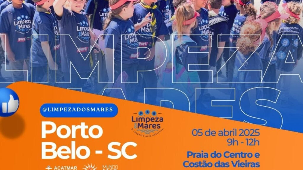 Projeto Limpeza dos Mares 2025,Porto Belo,ACATMAR,praia limpa,preservação dos oceanos,voluntariado ambiental,Costão das Vieiras,vida marinha,Santa Catarina,ação sustentável