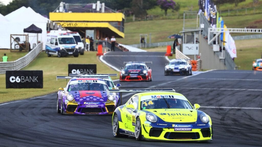 Porsche Cup 2025,André Gaidzinski,Sport Challenge,Interlagos,calor extremo,chuva na pista,automobilismo brasileiro,Mogi Guaçu,desgaste de pneus,Savel Capital