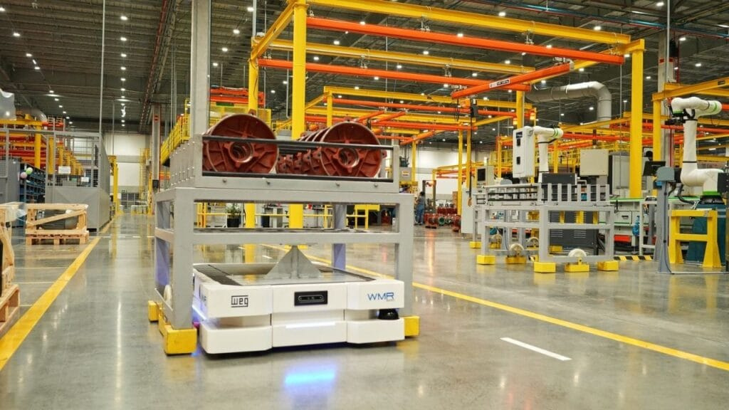 robô autônomo,WEG Mobile Robot,Senior WMS,automação logística,IA na logística,Intermodal 2025,eficiência operacional,ROI em logística,armazém automatizado,logística 4.0,Pedro Havranek,Joelma Vieira,Anderson Benetti,supply chain,tecnologia brasileira