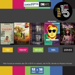 Paradigma Cine Arte Florianópolis,aniversário cinema Florianópolis,filmes cult SC,Autoral Filmes,programação de cinema junho 2025