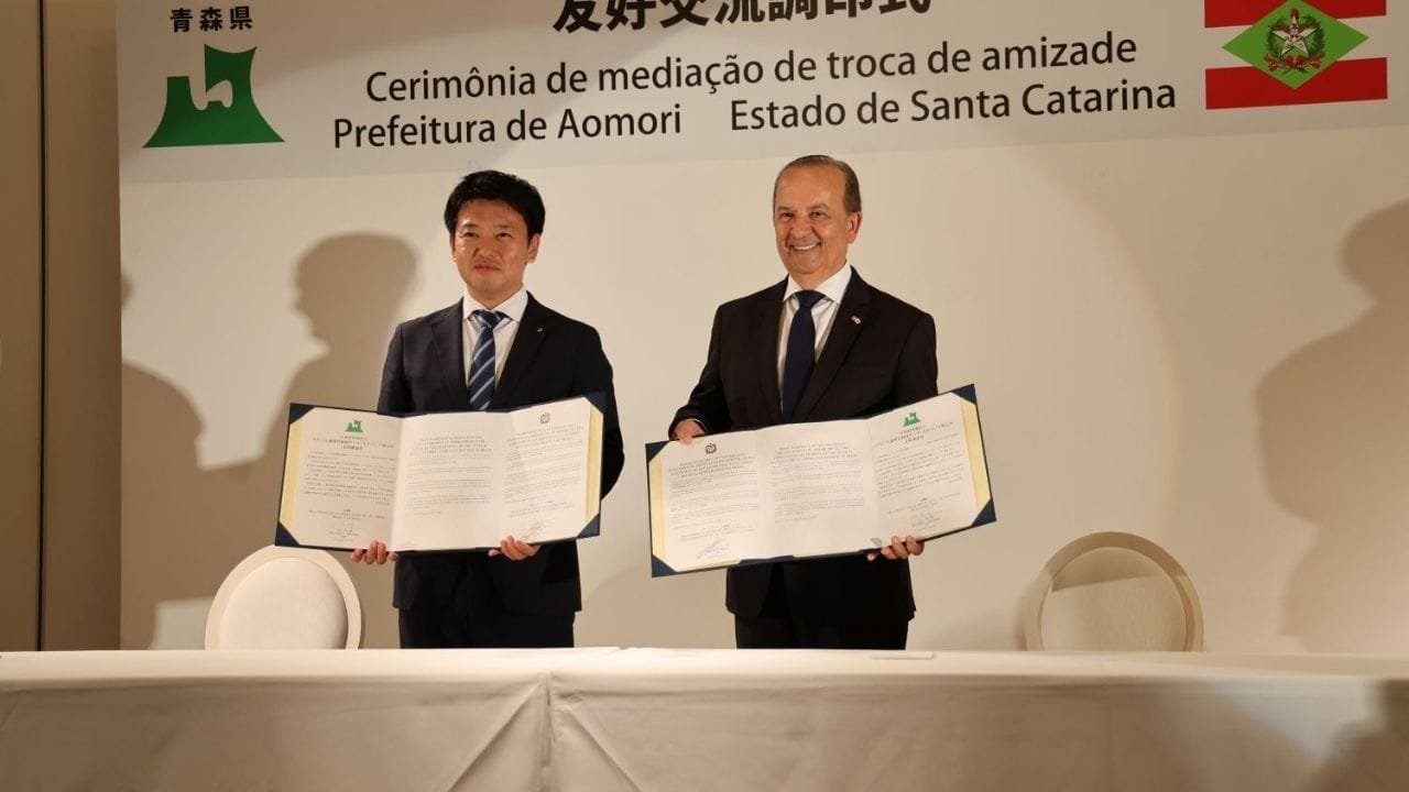 Santa Catarina Aomori,parceria maçã,exportação maçã,cooperação agrícola,missão internacional Japão