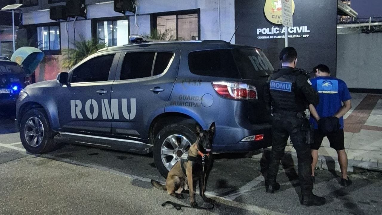Guarda Municipal Balneário Camboriú,prisão por tráfico,cão K9 Kirsch