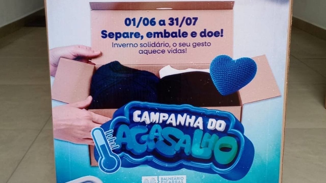 Campanha do Agasalho Balneário Piçarras,Inverno Solidário 2025,arrecadação agasalhos,assistência social Balneário Piçarras,pontos de coleta agasalhos