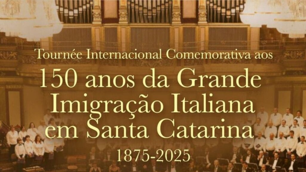 Arscantus Santa Catarina,imigração italiana 150 anos,turnê orquestra Itália,concerto Itajaí,cultura italiana SC