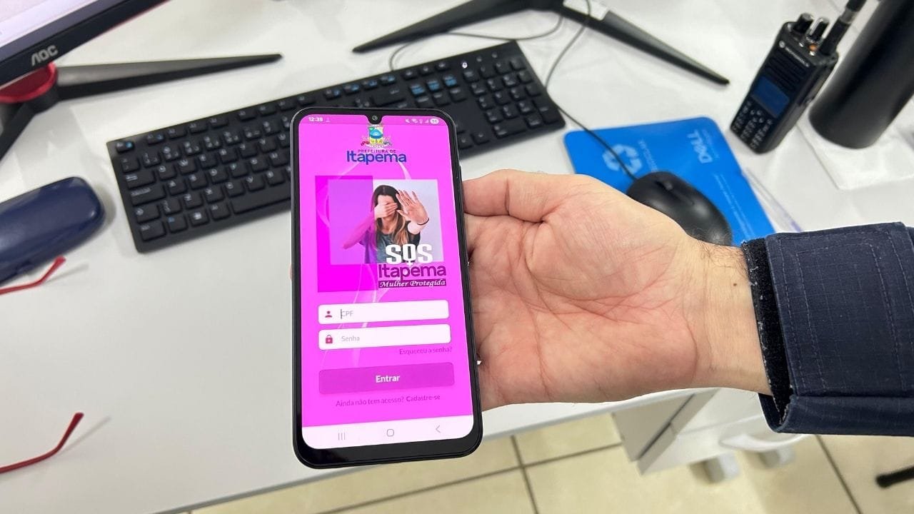 botão do pânico mulher Itapema,aplicativo proteção mulher SC,violência doméstica Santa Catarina,Guarda Municipal Itapema,app mulher protegida