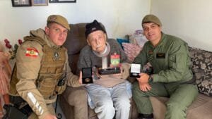 veterano 2ª Guerra Mundial Camboriú,Polícia Militar SC,Vô Hugo homenagem,Força Expedicionária Brasileira,militares valorização
