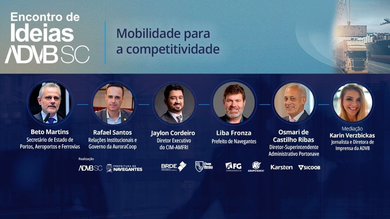 Encontro de Ideias ADVB/SC,mobilidade Santa Catarina,evento empresarial Navegantes
