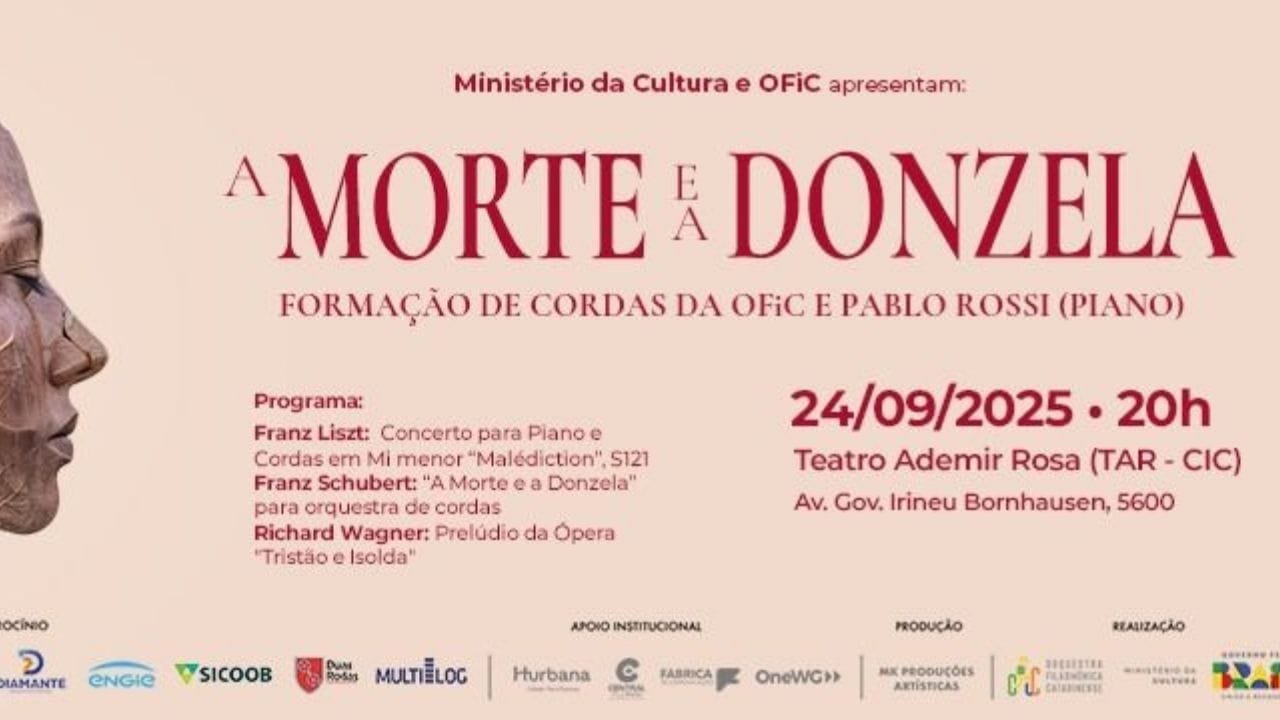 concerto Florianópolis,OFiC A Morte e a Donzela,teatro CIC Florianópolis,performance feminista,música clássica SC