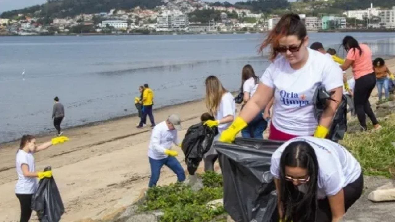 Orla+Limpa São José,mutirão de limpeza,preservação ambiental