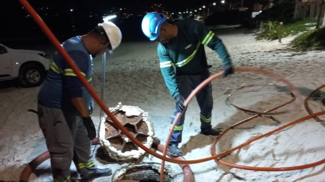 Plano Verão Bombinhas,limpeza de esgoto,manutenção preventiva água,RHO sistema hidráulico,saneamento básico SC,temporada 2025/2026
