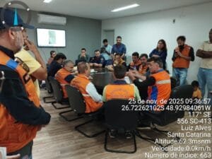 Defesa Civil Itapema,chuvas Luiz Alves,apoio técnico emergencial