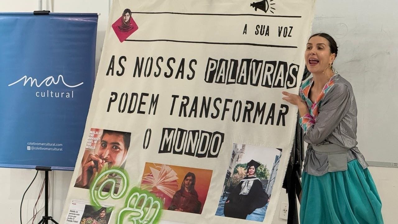 A Escola é Palco,espetáculo sobre Malala,Itapema educação