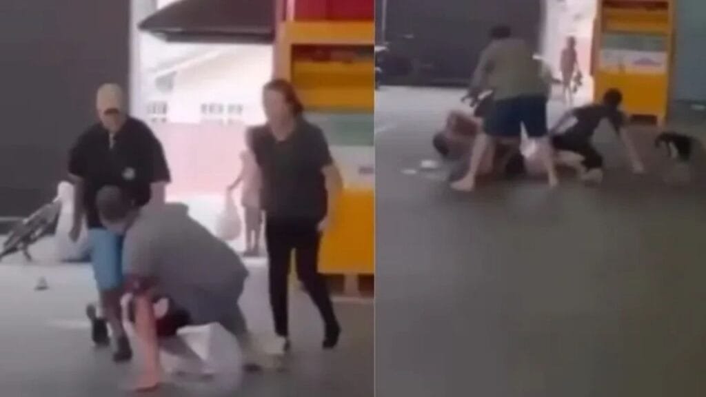 tentativa de homicídio,agressão com faca,Rua Biguaçu,vítima de 43 anos,Bairro dos Municípios,fuga de bicicleta,Polícia Militar,populares,luta corporal,ocorrência policial