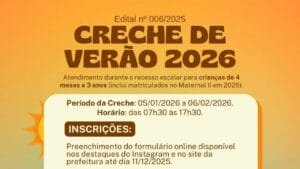Creche de Verão 2026,inscrições Porto Belo,edital educação