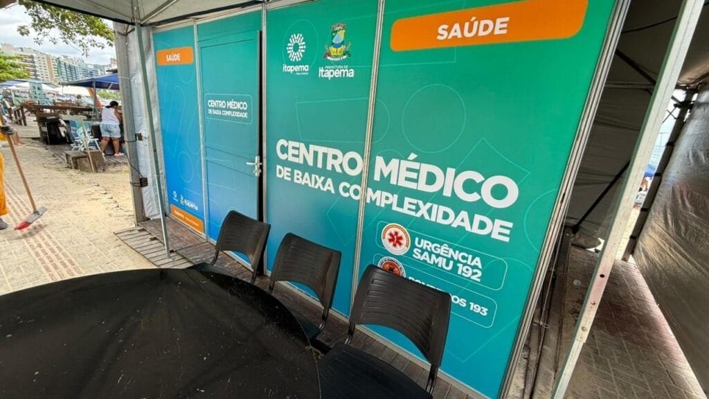 Itapema saúde,consultório móvel na orla,atendimento verão,saúde preventiva
