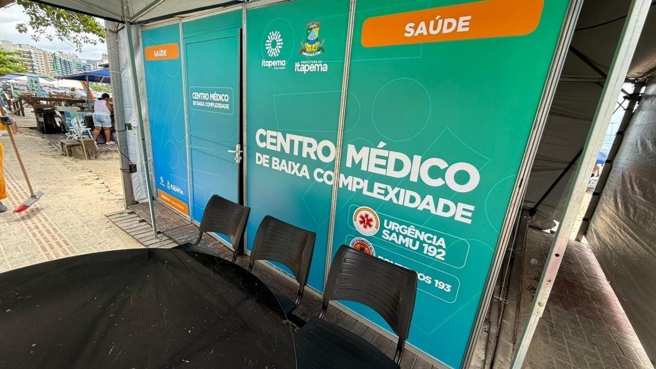 Itapema saúde,consultório móvel na orla,atendimento verão,saúde preventiva