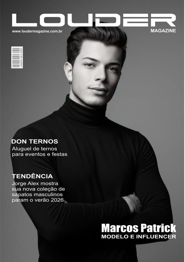 Marcos Patrick estampa nova capa da Louder Magazine