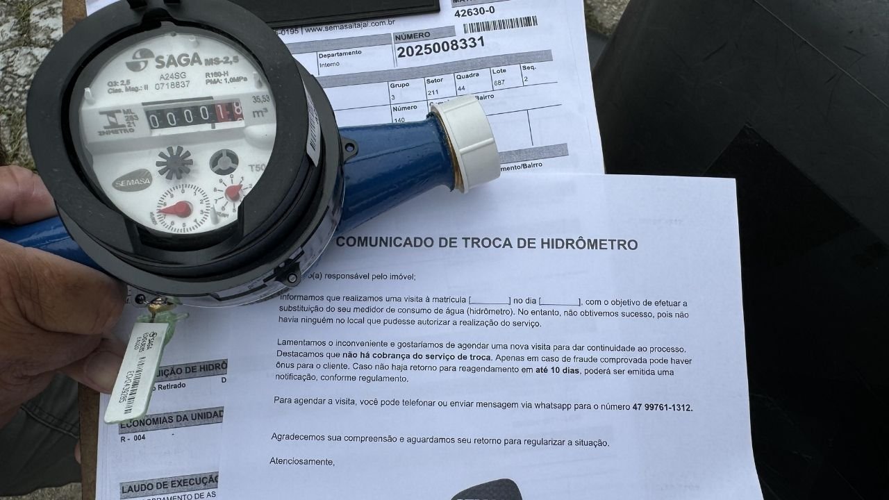 troca de hidrômetros em Itajaí,Semasa 2026,modernização do abastecimento,saneamento em Santa Catarina