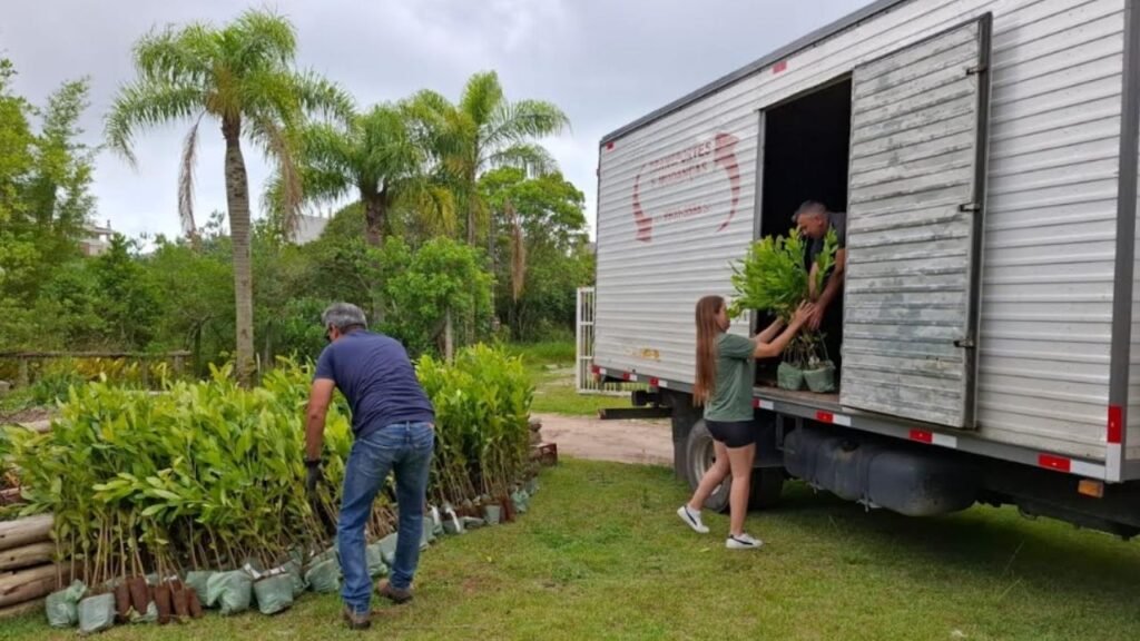 ETE de Bombinhas,saneamento em Bombinhas,doação de mudas nativas,licença ambiental