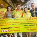 Hospital Infantil Joana de Gusmão recebe R$ 251,5 mil do Fort Atacadista durante o Carnaval de Florianópolis