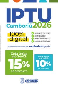 IPTU Camboriú 2026 100% digital