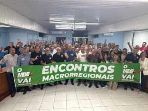 MDB Santa Catarina 2026,candidatura própria MDB SC,15 na urna,roteiro Oeste catarinense,encontros regionais MDB,eleição Governo SC 2026,Carlos Chiodini MDB,Valdir Cobalchini FUG,mobilização partidária SC,política catarinense atual,votação interna MDB,protagonismo MDB SC,cenário eleitoral SC,alianças políticas 2026,base partidária MDB