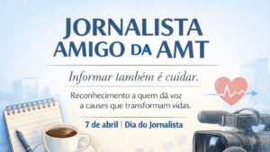 Associação Madre Teresa jornalistas AMT,Jornalista Amigo da AMT 2026,imprensa Amfri reconhecimento,projetos sociais saúde SC,jornalismo transformação social,entidades sociais Santa Catarina,apoio pacientes AMT,Banco Ortopédico AMT,Fios de Esperança projeto,comunicação saúde região Amfri,reconhecimento jornalistas SC,terceiro setor comunicação,ações sociais Itajaí região,impacto social jornalismo,evento Dia do Jornalista AMT
