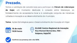 Itajaí,Fórum de Lideranças Itajaí,inovação Itajaí,governança Itajaí,Sebrae SC Itajaí,Prefeitura de Itajaí,ecossistema de inovação Itajaí,desenvolvimento econômico Itajaí,empreendedorismo Santa Catarina,Elume Centro Regional de Inovação,networking Itajaí,liderança empresarial Itajaí,gestão estratégica Itajaí,investidores Itajaí,inovação empresarial Santa Catarina,desenvolvimento sustentável Itajaí,competitividade regional,ecossistema de startups Itajaí,fórum empresarial Itajaí,negócios Santa Catarina