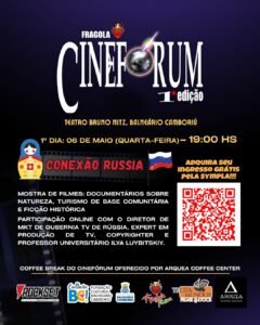 Cinefórum,Cinefórum Balneário Camboriú,Teatro Bruno Nitz,cinema em Balneário Camboriú,evento cultural em Balneário Camboriú,mostra de cinema em Santa Catarina,documentários internacionais,animações premiadas,Univali,Fundação Cultural de Balneário Camboriú,Prefeitura de Balneário Camboriú,audiovisual catarinense,festival de cinema em Santa Catarina,Donatella Cervi,produtores internacionais,cinema gratuito em Balneário Camboriú,eventos em maio em Balneário Camboriú,cultura em Santa Catarina,networking cultural,indústria criativa