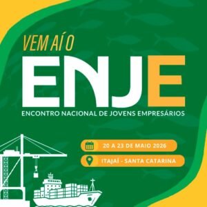 Encontro Nacional de Jovens Empresários,ENJE 2026,Itajaí empreendedorismo jovem,jovens empresários Brasil,CONAJE,CEJESC,ACII Itajaí,Núcleo de Jovens Empresários,associativismo empresarial,inovação empresarial Brasil,networking empresarial,desenvolvimento econômico Santa Catarina,ecossistema empresarial Itajaí,eventos empresariais SC,liderança jovem empresarial,empreendedorismo jovem Brasil,economia e negócios Itajaí,turismo de negócios Santa Catarina
