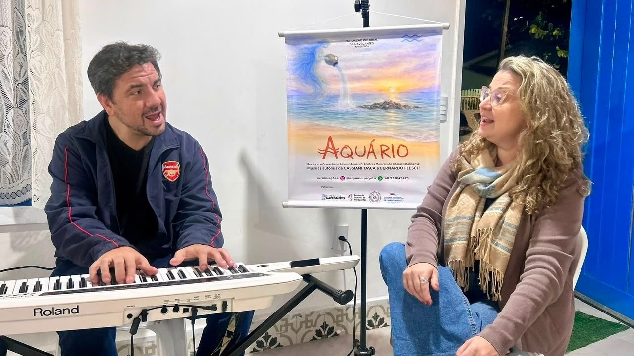 Projeto Aquário Navegantes,músicas inéditas,shows gratuitos Navegantes,cultura em Santa Catarina,música autoral catarinense,álbum Aquário,Poéticas Musicais do Litoral Catarinense,eventos culturais SC,programação cultural Navegantes,pocket show gratuito,produção musical independente,artistas catarinenses,Fundação Cultural de Navegantes,Edital Vilma Mafra,acesso à cultura,música brasileira contemporânea,apresentações musicais,identidade cultural