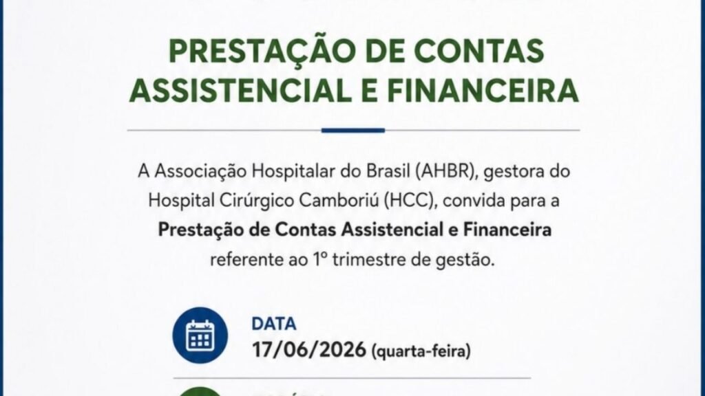 Hospital Cirúrgico Camboriú,HCC Camboriú,prestação de contas hospitalar,gestão AHBR,saúde em Camboriú,hospital público Camboriú,Associação Hospitalar do Brasil,resultados hospitalares,investimentos em saúde,atendimento hospitalar,saúde pública regional,transparência na gestão pública,melhorias hospitalares,administração hospitalar,serviços de saúde Camboriú,comunidade Camboriú,gestão de saúde