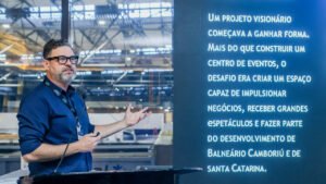 Expocentro Balneário Camboriú Júlio Tedesco,centro de eventos Balneário Camboriú,turismo de negócios em Santa Catarina,impacto econômico Expocentro,eventos em Balneário Camboriú,economia regional,mercado de eventos Brasil,desenvolvimento econômico catarinense,Prêmio Caio Expocentro,infraestrutura para eventos,sustentabilidade em centros de eventos,feiras em Balneário Camboriú,turismo corporativo,hub de negócios,eventos empresariais,Foz do Rio Itajaí,economia do turismo,grandes eventos Santa Catarina