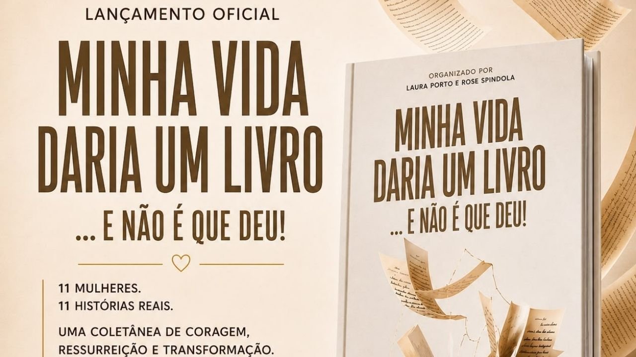 lançamento de livro em Itajaí,coletânea Minha Vida Daria um Livro,literatura em Itajaí,histórias de vida de mulheres,escritoras de Itajaí,lançamento literário em Santa Catarina,literatura feminina,livro de histórias reais,autoras brasileiras,escrita como transformação,literatura e memória,sessão de autógrafos em Itajaí,evento literário em Santa Catarina,A Livraria do Brava Mall,Brava Mall Itajaí,Laura Porto,RoseSpíndola,coletânea de autoras,literatura produzida por mulheres,lançamento de coletânea em Itajaí