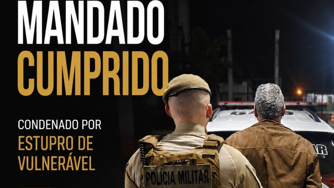Balneário Camboriú,Polícia Militar de Santa Catarina,PMSC,12º Batalhão de Polícia Militar,homem preso em Balneário Camboriú,estupro de vulnerável,condenado por estupro de vulnerável,mandado de prisão,foragido da Justiça,Terminal Rodoviário de Balneário Camboriú,COPOM,Presídio Regional de Canhanduba,Itajaí,segurança pública,prisão em Santa Catarina,cumprimento de mandado,ocorrência policial,Justiça,ônibus interestadual,notícias de Balneário Camboriú