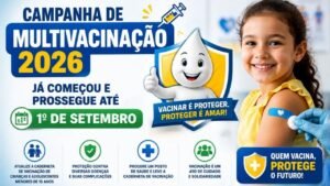 Campanha de Multivacinação 2026,vacinação infantil,vacinação de adolescentes,Ministério da Saúde,Calendário Nacional de Vacinação,Dia D vacinação,vacinas disponíveis 2026,vacinação Brasil,cobertura vacinal,Pneumo 20,vacina pneumocócica 20-valente,vacina contra dengue,vacina contra sarampo,vacinação contra poliomielite,vacinação seletiva,atualização da caderneta,imunização infantil,saúde pública,campanha nacional de vacinação