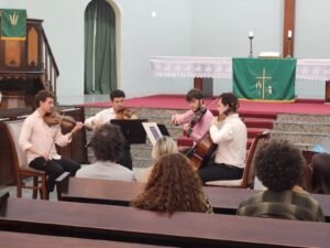 166 anos de Brusque,Final de Semana de Música de Câmara,Quarteto Cruz e Sousa,Fundação Cultural de Brusque,música clássica Santa Catarina,Paróquia Luterana Bom Pastor Brusque,programação aniversário Brusque,Udesc música de câmara,concerto gratuito Brusque,Trio Arcla Brusque,Duo Almeida-Galama,Connor Heraghty pianista,cultura e música Santa Catarina,evento cultural Brusque agosto,música instrumental Brusque